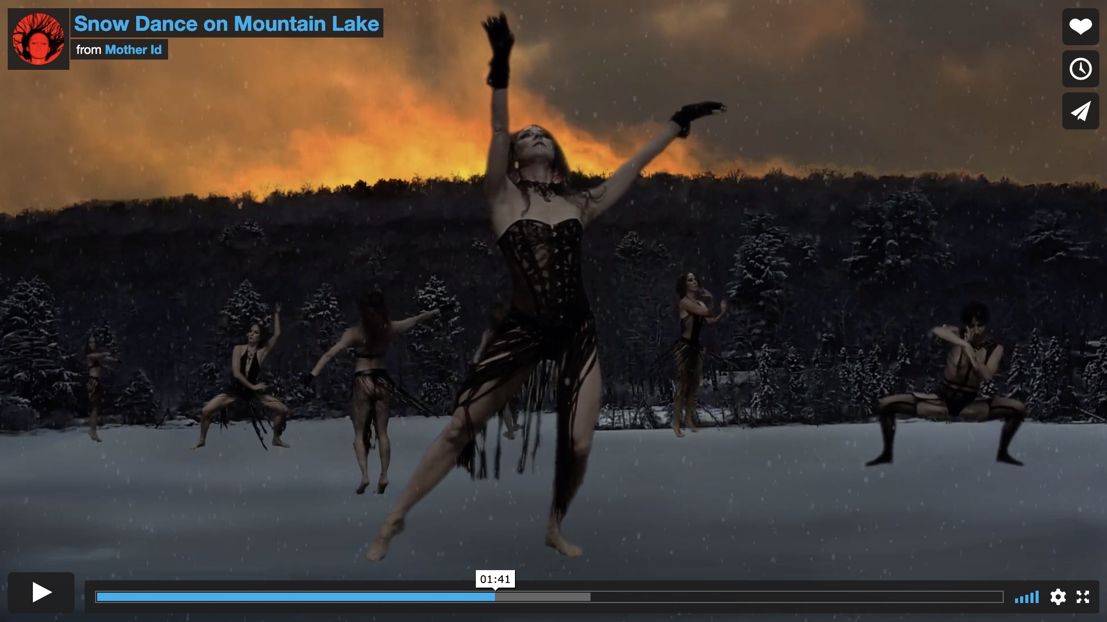 Snow Dance on Mountain Lake (Video)