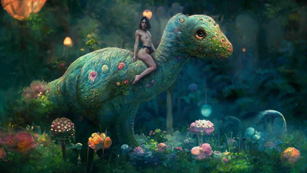 LoRes Lior_dinosaur_in_magical_garden