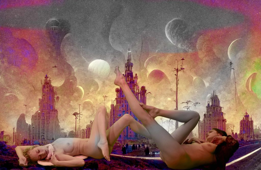 Crystal and Loiis Futureland Postcard