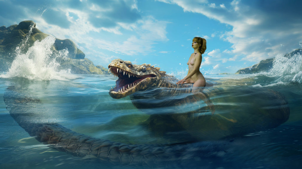 Crystal Riding Lake Monster